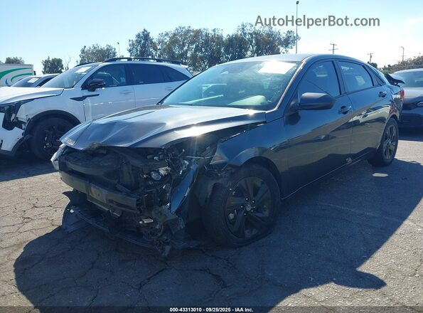 5NPLM4AG0MH052984 2021 HYUNDAI ELANTRA Gray Առջևի ձախ երեք քառորդ տեսարան