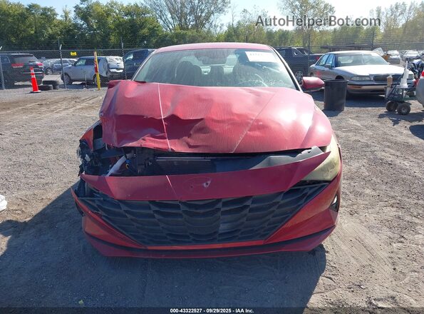 5NPLM4AG3NH076259 2022 HYUNDAI ELANTRA Red Instrument cluster view