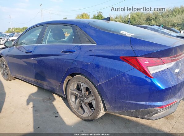 5NPLN4AG1MH012717 2021 HYUNDAI ELANTRA Blue Սալոնի հետևի տեսք
