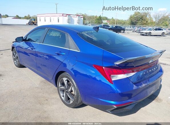 5NPLN4AG8MH007210 2021 HYUNDAI ELANTRA Blue Հետևի ձախ