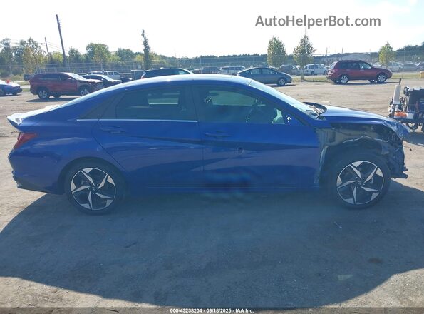 5NPLN4AG8MH007210 2021 HYUNDAI ELANTRA Blue Սալոնի հետևի տեսք