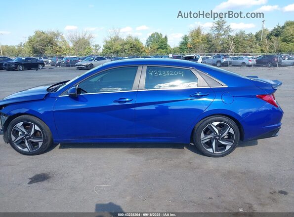 5NPLN4AG8MH007210 2021 HYUNDAI ELANTRA Blue Սալոնի 360 աստիճան տեսք