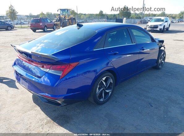 5NPLN4AG8MH007210 2021 HYUNDAI ELANTRA Blue Հետևի աջ