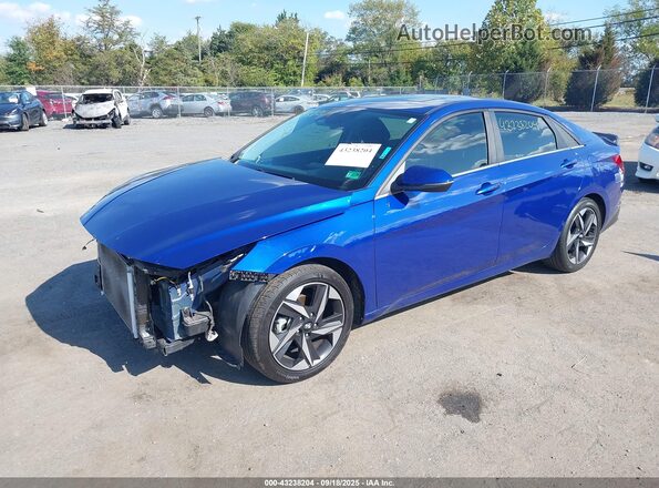 5NPLN4AG8MH007210 2021 HYUNDAI ELANTRA Blue Առջևի ձախ երեք քառորդ տեսարան
