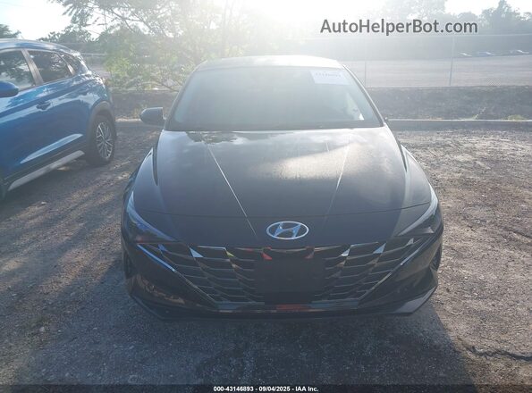 5NPLP4AG5MH023276 2021 HYUNDAI ELANTRA Black Widok zestawu wskaźników