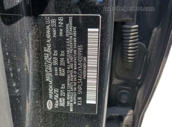 5NPLS4AGXMH009985 2021 HYUNDAI ELANTRA Black 