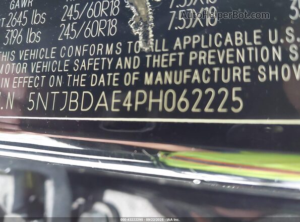 5NTJBDAE4PH062225 2023 HYUNDAI SANTA CRUZ Black 