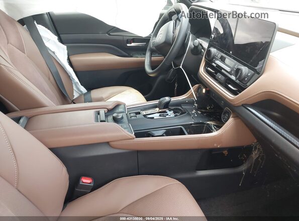 5TDADAB50RS010447 2024 TOYOTA HIGHLANDER HYBRID White Widok wnętrza z przodu