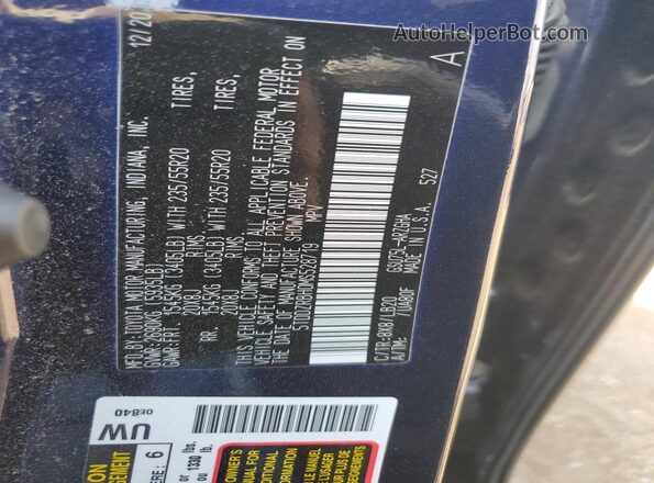 5TDDZRBH0MS528719 2021 TOYOTA LIMITED Blue Շարժիչի բաժամունքի տեսք