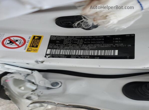5TDDZRFH4JS911259 2018 TOYOTA LIMITED Белый 