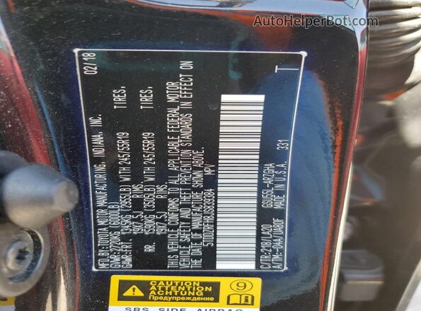 5TDDZRFH8JS839384 2018 TOYOTA LIMITED Черный 