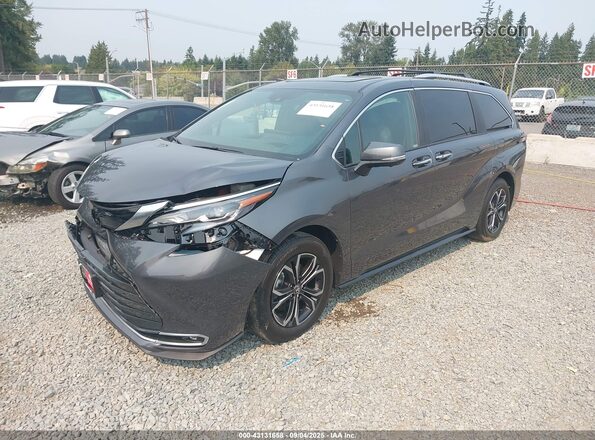 5TDESKFC6SS205724 2025 TOYOTA SIENNA Gray Vista tres cuartos delantera izquierda