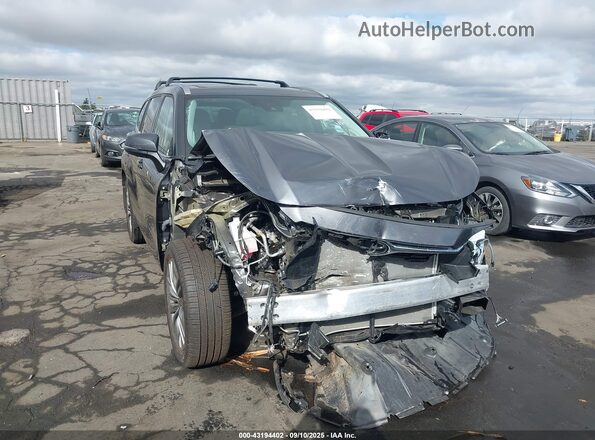 5TDFZRBH1MS146854 2021 TOYOTA HIGHLANDER Gray Front view