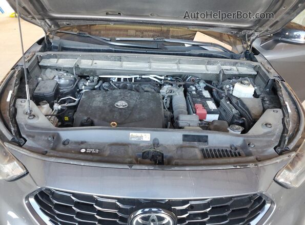 5TDJZRBH3MS151564 2021 TOYOTA HIGHLANDER Gray Вид підкапотного простору