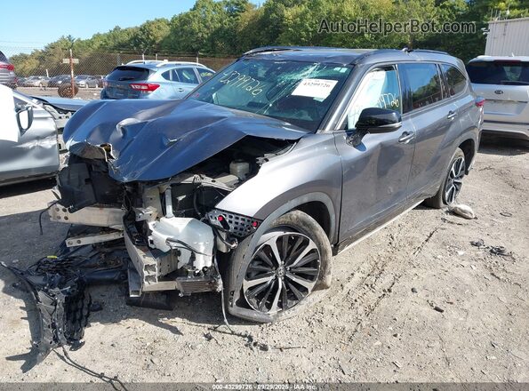 5TDJZRBH9MS071895 2021 TOYOTA HIGHLANDER Gray Front left