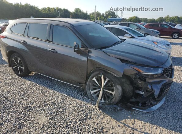 5TDLZRAH9MS086682 2021 TOYOTA HIGHLANDER Gray Front right