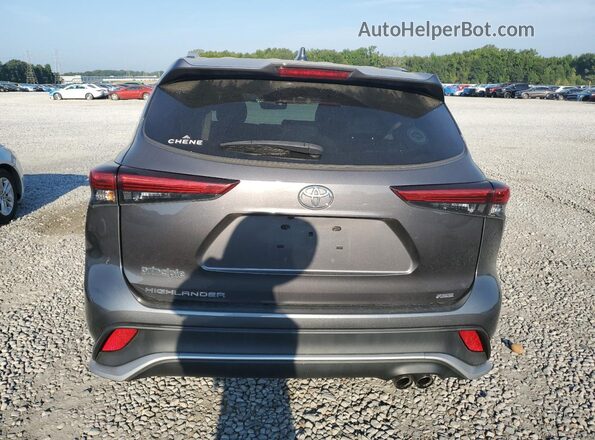 5TDLZRAH9MS086682 2021 TOYOTA HIGHLANDER Gray Rear view