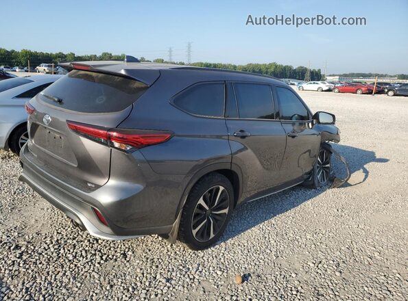 5TDLZRAH9MS086682 2021 TOYOTA HIGHLANDER Gray Rear right