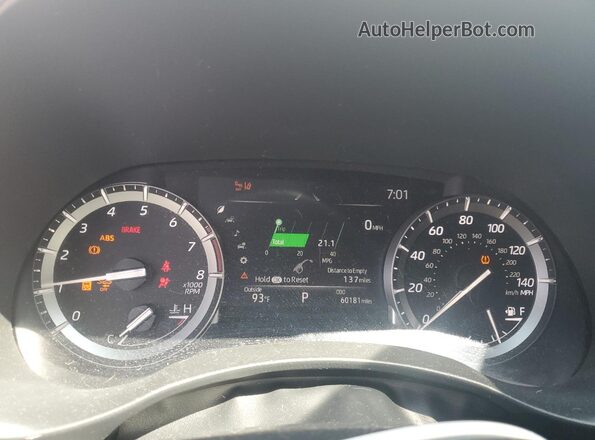 5TDLZRAH9MS086682 2021 TOYOTA HIGHLANDER Gray Instrument cluster view