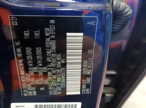 5TDYZRAHXMS057276 2021 TOYOTA LIMITED Blue 