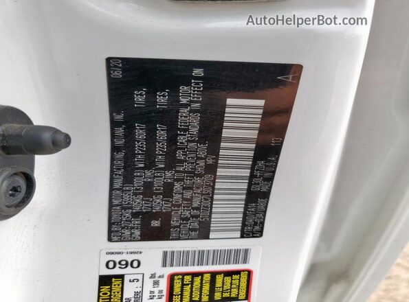 5TDZZ3DC7LS073709 2020 TOYOTA SIENNA Белый Вид задней части салона