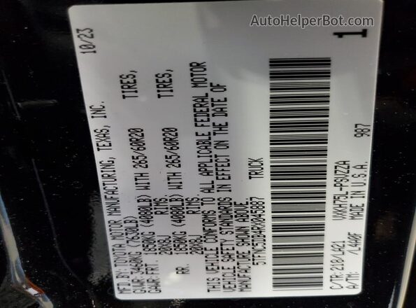 5TFNC5DB4RX045887 2024 TOYOTA TUNDRA Black 