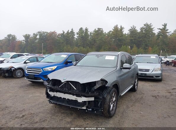 5UX53DP0XP9P36197 2023 BMW X3 Gray წინა მარცხენა ხედი სამი მეოთხედიდან