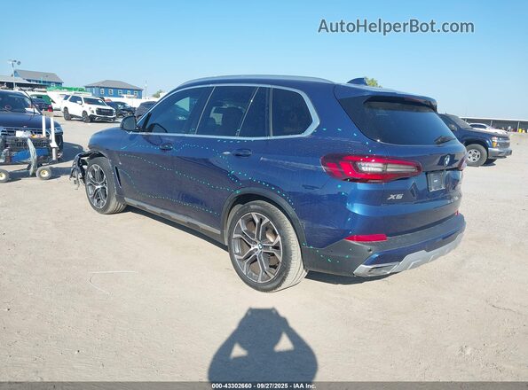 5UXCR4C00M9F95358 2021 BMW X5 Синий Задняя левая четверть