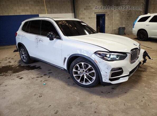 5UXCR6C01L9B87431 2020 BMW X5 White Передня права чверть