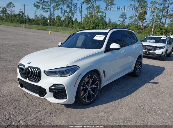 5UXCR6C01LLL65998 2020 BMW X5 White Առջևի ձախ երեք քառորդ տեսարան