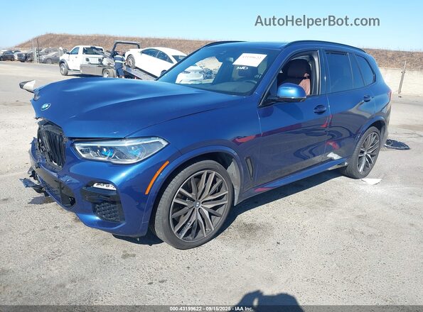 5UXCR6C03LLL74881 2020 BMW X5 Dark Blue წინა მარცხენა ხედი სამი მეოთხედიდან