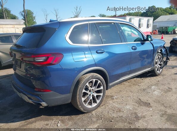 5UXCR6C07N9N32963 2022 BMW X5 Blue Rear right