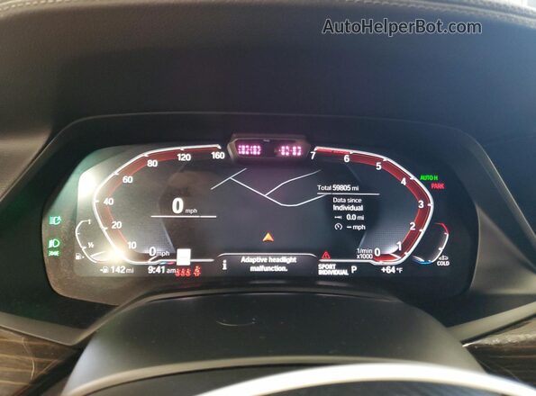 5UXCX4C57KLS38015 2019 BMW X7 Black Սարքավորումների վահանակի տեսք