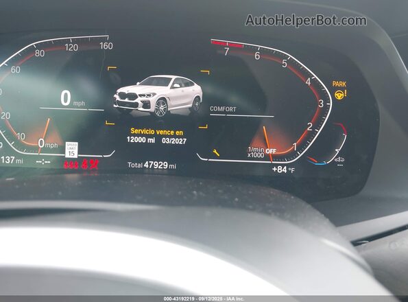 5UXCY4C00L9C89228 2020 BMW X6 White 