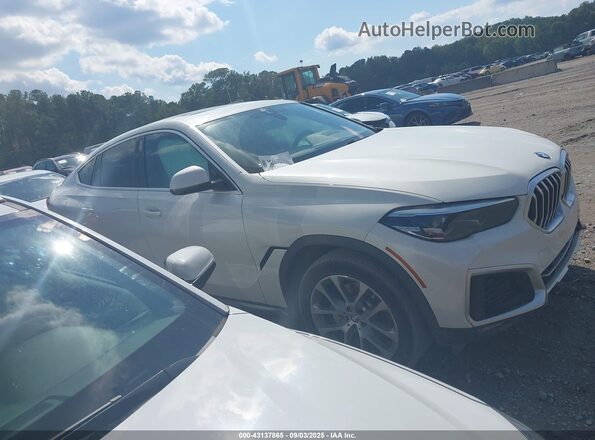 5UXCY4C04L9B62773 2020 BMW X6 White Widok wnętrza z tyłu