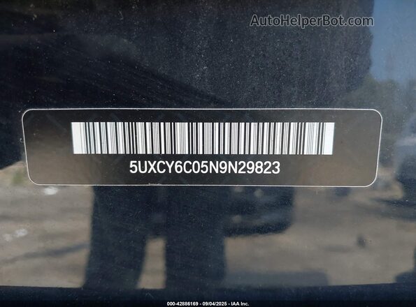 5UXCY6C05N9N29823 2022 BMW X6 Dark Blue 