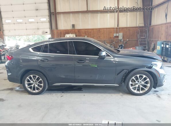 5UXCY6C06M9F65523 2021 BMW X6 Gray უკანა სალონის ხედი
