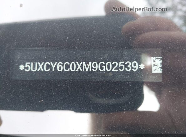 5UXCY6C0XM9G02539 2021 BMW X6 Черный 