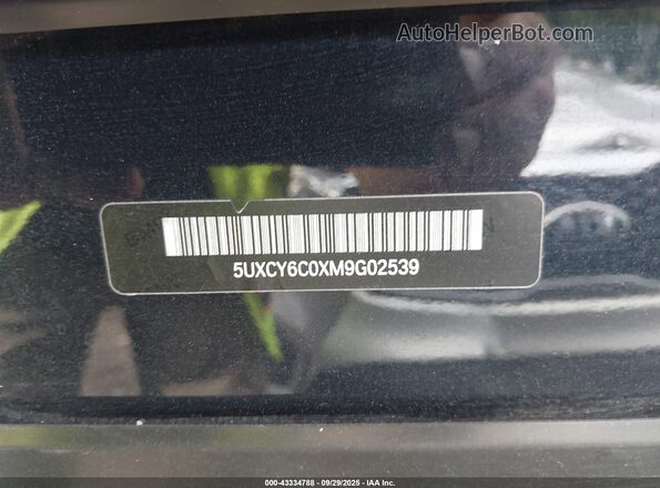 5UXCY6C0XM9G02539 2021 BMW X6 Черный 