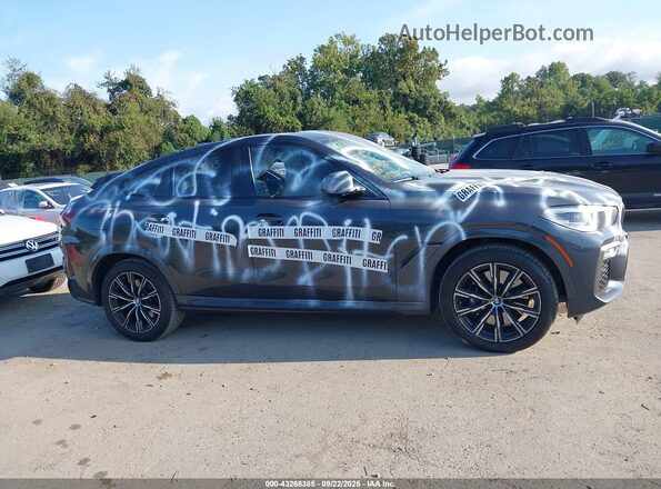 5UXCY8C08L9B41920 2020 BMW X6 Gray Vista interior trasera