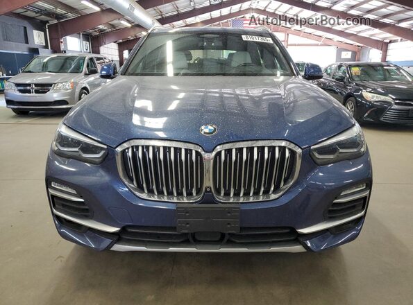 5UXJU2C59KLN65228 2019 BMW X5 Blue Вид спереду