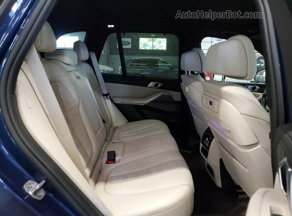 5UXJU2C59KLN65228 2019 BMW X5 Blue Вид задньої частини салону