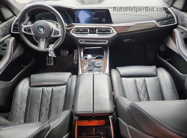5UXJU4C03LLE45915 2020 BMW X5 Blue Dashboard view