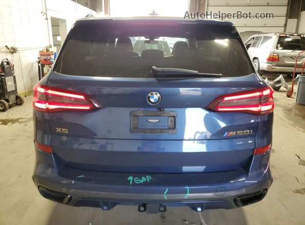 5UXJU4C08M9D76492 2021 BMW X5 Blue Հետևի տեսք