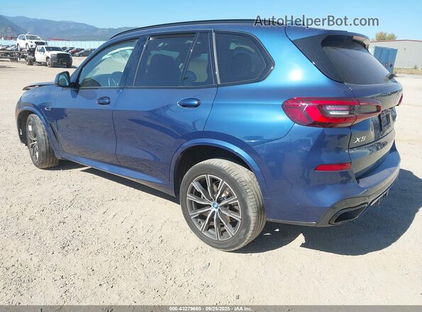5UXTA6C02N9J23843 2022 BMW X5 Blue Trasero izquierdo