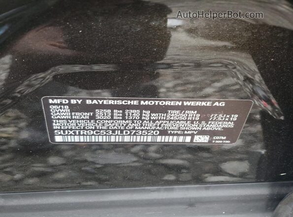 5UXTR9C53JLD73520 2018 BMW X3 Gray 