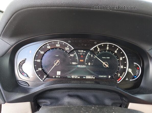5UXTS3C5XKLR72897 2019 BMW X3 Gray Սարքավորումների վահանակի տեսք