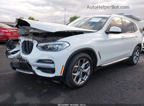 5UXTY3C05M9E61328 2021 BMW X3 White Front left