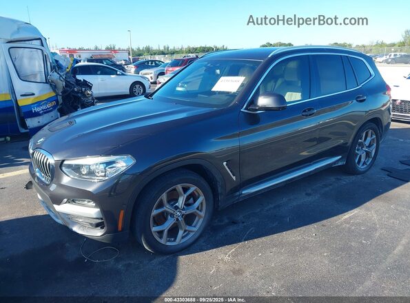 5UXTY3C07M9E58110 2021 BMW X3 Gray Przód lewy