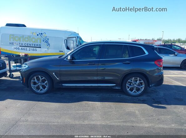 5UXTY3C07M9E58110 2021 BMW X3 Gray Widok wnętrza 360 stopni